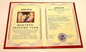 Диплом мастера - золотые руки